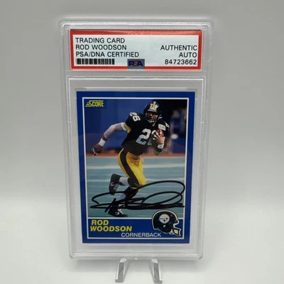 Rod Woodson 1989 Score Signed Autographed HOF Auto PSA Rookie Card Steelers - Image 1 of 2