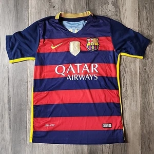 2015-16 FC Barcelona Luis Suarez Jersey Authentic Rare Vintage Nike Soccer Men S - Picture 1 of 4