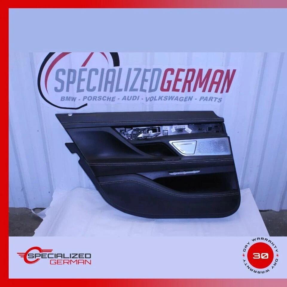 2019 BMW Alpina B7 G12 Rear Left Driver Side Interior Door Panel Black OEM Used Foto 1 de 4