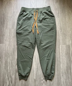 Figs Scrub Pants Women XL Green High Waisted Zamora Joggers Technical - Picture 1 of 9