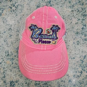 Wild Wear Strand Trucker Mütze Hot Pink verstellbar Kappe Beach Please Patch gebraucht, in einwandfreiem Zustand - Bild 1 von 3