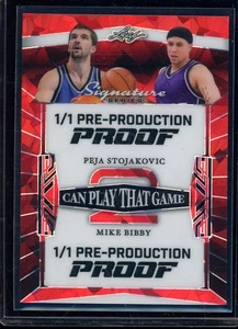 2025 Leaf Pre Production Proof (1/1) Peja Stojakovic Mike Bibby - Picture 1 of 2