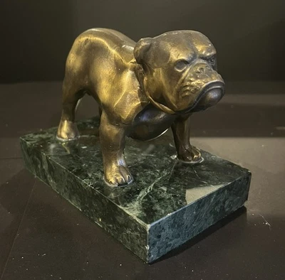 Pisapapeles publicitarios de latón vintage Mack Trucks Bulldog coleccionable EE. UU. raro Foto 1 de 4