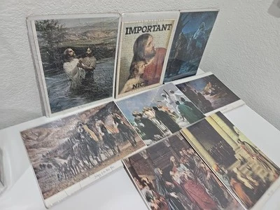 Religious Jigsaw Puzzle Lot 11"x9" Unbranded Cardboard - Image 1 of 4