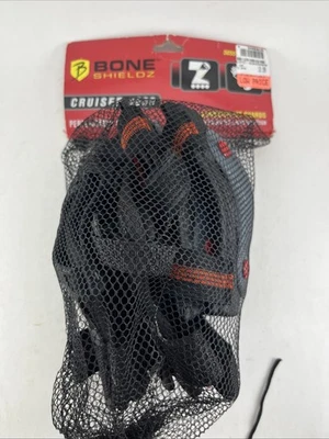 Bone Shieldz Cruiser 3000 Knee Elbow Wrist Guards Black Youth New Foto 1 de 4