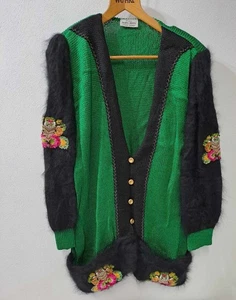 Damen Strickjacke Couture Karl Bein Gr. 42 naturfaser Vintage - Bild 1 von 8