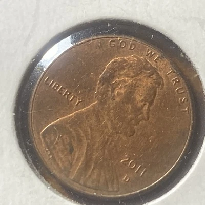 2011 P error L / rim  Lincoln penny - Image 1 of 2