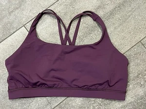 Lululemon Energy Women’s Bra Medium Support, B–D Cups- Size 14 Dramatic Magenta - Picture 1 of 2