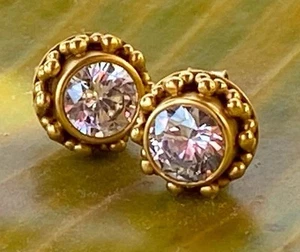 Kumkum Earrings “Darling” 6 mm Zircon - Picture 1 of 3