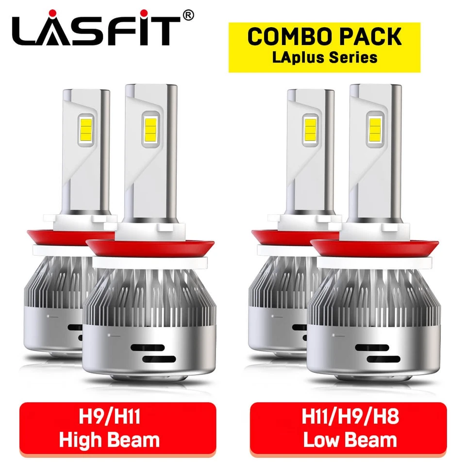 H11 H9 LED Headlight High/Low Beam Bulbs for Jeep Grand Cherokee WK 2022 Canbus - Image 1 of 4