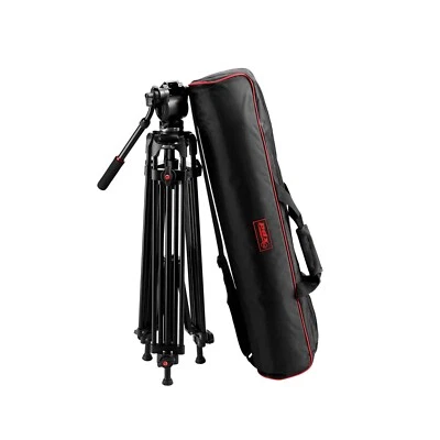 PDX 0508A Profi Video Stativ mit Fluidkopf & Tasche  bis 170 cm, 8 kg, 3 Segment - Bild 1 von 3