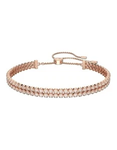 Swarovski Matrix Bracelet Round Cut Rose Gold-Tone Plated - Picture 1 of 5