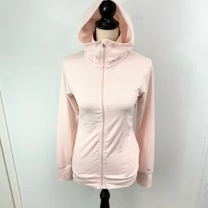 Shape Activewear Women’s Blush Pink Full Zip High Neck Hoodie Jacket Sz M - Picture 1 of 13