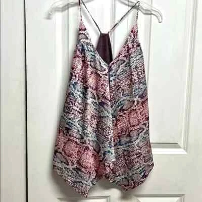 Camiseta sin mangas de punto largo con estampado de reptiles multicolor talla L Foto 1 de 4