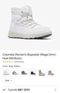 Columbia Winter Trail Omni-Heat Boot New Size 8 Made In 🇻🇳 - Picture 1 of 12