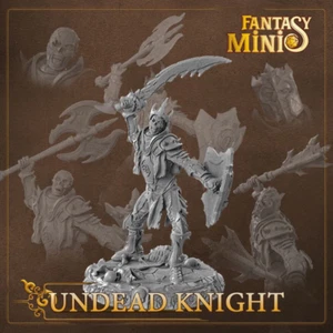 Fantasy Minis - FM07 - Undead Knight 28 mm - Imagen 1 de 5