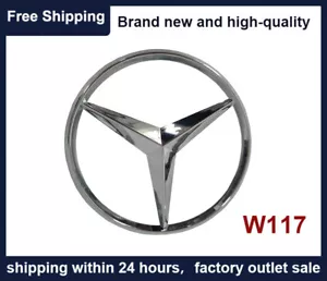 W117 CLA Mercedes AMG CLA250 GLOSS Silver Star Emblem Rear Trunk Lid Logo Badge - Picture 1 of 11
