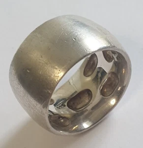 Anillo cinta medida plata 925 tamaño 59 (18,4 mm Ø) 14 mm ancho 18,9 gramos - Imagen 1 de 5