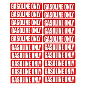 Gasoline Only Vinyl Decal Sticker Label Fuel Gas Door Label Weatherproof - Picture 1 of 6