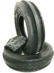 (2) Two- New 6.00-16 Tri Rib 8Ply Rated Heavy Duty Tractor Tires W/Tubes 600-16  - Picture 1 of 12