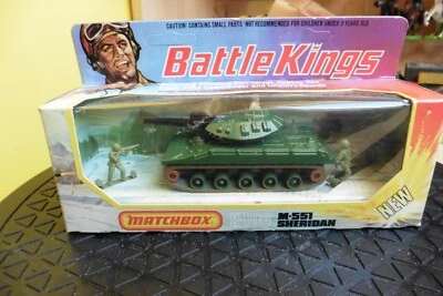 VINTAGE 1975 MATCHBOX BATTLE KINGS M-551 SHERIDAN TANK K-109 BOXED - Image 1 of 4