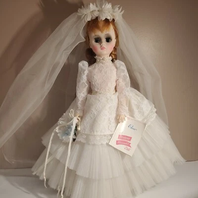 Madame Alexander 17” ELISE BRIDE #1685 Cabello castaño rojizo ojos marrones con etiqueta y caja Foto 1 de 4