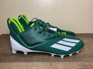 ADIDAS ADIZERO SCORCH FOOTBALL CLEATS SIZE 8.5 GREEN WHITE FX4252 OREGON DUCKS - Picture 1 of 6