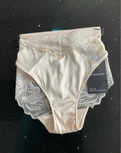 M&S AUTOGRAPH HIGH LEG CREAM MIX FLORAL LACE KNICKERS - Picture 1 of 5