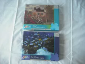 Brand New Grafix 2 x 500 piece jigsaw puzzles cottage monet fish sea ocean  - Picture 1 of 6