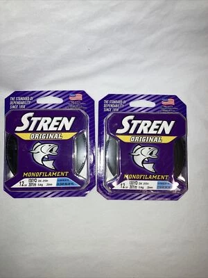 New Stren Original Monofilament Clear Blue Florescent Fishing Line (2-pack) - Image 1 of 3