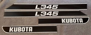 KUBOTA L345 Quality Reproduction Hood Decal Set (4 decals/2 per side) For L345 - Picture 1 of 2