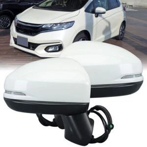 7 Pin Pair Electric Door Mirror Auto Fold Fit For Honda Jazz GF 2014-2020 White - Picture 1 of 11