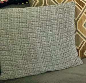 2017 Nubby Blue Throw Pillows, set of 2 (19” W x 19” L) - Picture 1 of 2