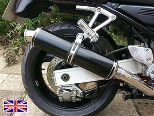 Yamaha FZS600 Exhaust SP Engineering Satin Black Round Big Bore XL 1998-2004 - Picture 1 of 12