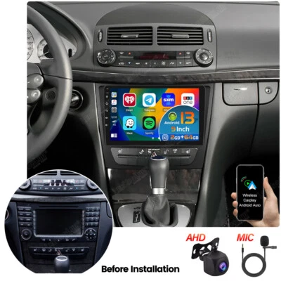 2G+64G Android 13.0 Carplay Car Radio For Mercedes Benz E-W211 E320 E500 E350 - Image 1 of 4