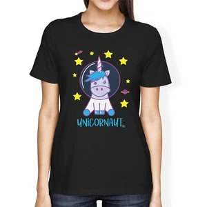 1Tee Damen Loose Fit Einhorn Astronaut Weltraum T-Shirt - Bild 1 von 15