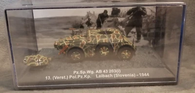 German WWII Army Armored Car Autoblinda AB 43 Slovenia Altaya 1/72 - Image 1 of 4