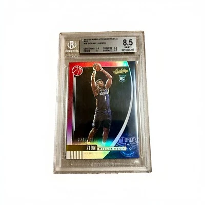 2019-20 Panini Absolute Zion Williamson Rookie RC RED SSP /199 BGS 8.5 PELICANS - Image 1 of 2