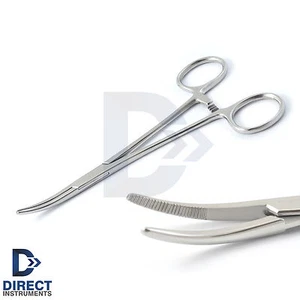Surgical Hemostat Curved Kelly Locking Clamp Forceps 5.5'' Artery Tooth Forceps - Picture 1 of 1
