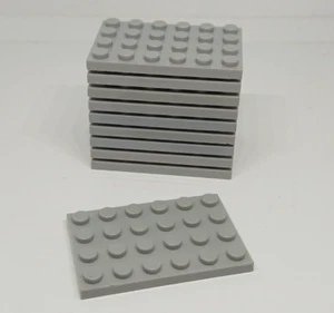 LEGO : Lot 10x Plaque 4 x 6 - Réf 3032 gris bleuté clair - Set 75192 10174 75356 - Imagen 1 de 1
