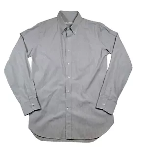 Loro Piana XXL Button Down Dress Shirt Men's Cream Checkered Quiet Luxury - Picture 1 of 11