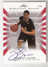 JEREMY LAMB 12/13 Leaf Signature Auto RC Rookie #BA-JL1 Serial #2/5