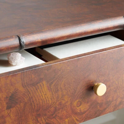 Mesa consola SAFAVIEH Tudor 2 estantes | Marrón oscuro/dorado | Foto 1 de 4