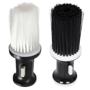 2 Pc Professional Barber Brush Shaving Shave Hard Plastic Handle Long Bristle - Picture 1 of 1