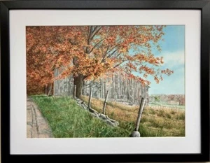 Helen Rundell "Round the Bend" FRAMED Lmtd Ed Plate Signed Art Landscape NEW - Picture 1 of 3