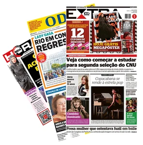LADY GAGA 3 BRAZIL NEWSPAPER W POSTERS RIO DE JANEIRO 2025 Extra O Dia Meia Hora - Picture 1 of 4