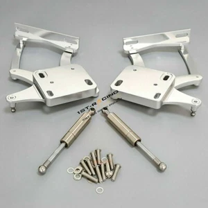 Billet Aluminum Hood Hinges Kit Silver for Ford Mustang 1967-1969 - Picture 1 of 6