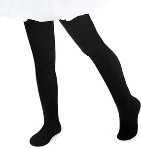 qikqik Toddler Tights for Girls Baby Ultra-Soft 1-3T, Black - Picture 1 of 6