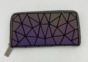 Cartera Harlermoon Geométrica Holográfica Cambiante de Color Nueva Sin Etiquetas Gris Púrpura - Imagen 1 de 6