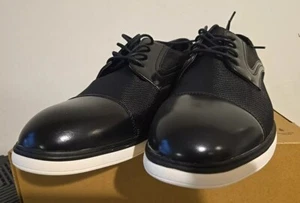 Zapatos informales de vestir con cordones Alfani Max para hombre negros 10,5 M - Imagen 1 de 9